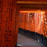 京都の観光名所・稲荷大社の鳥居